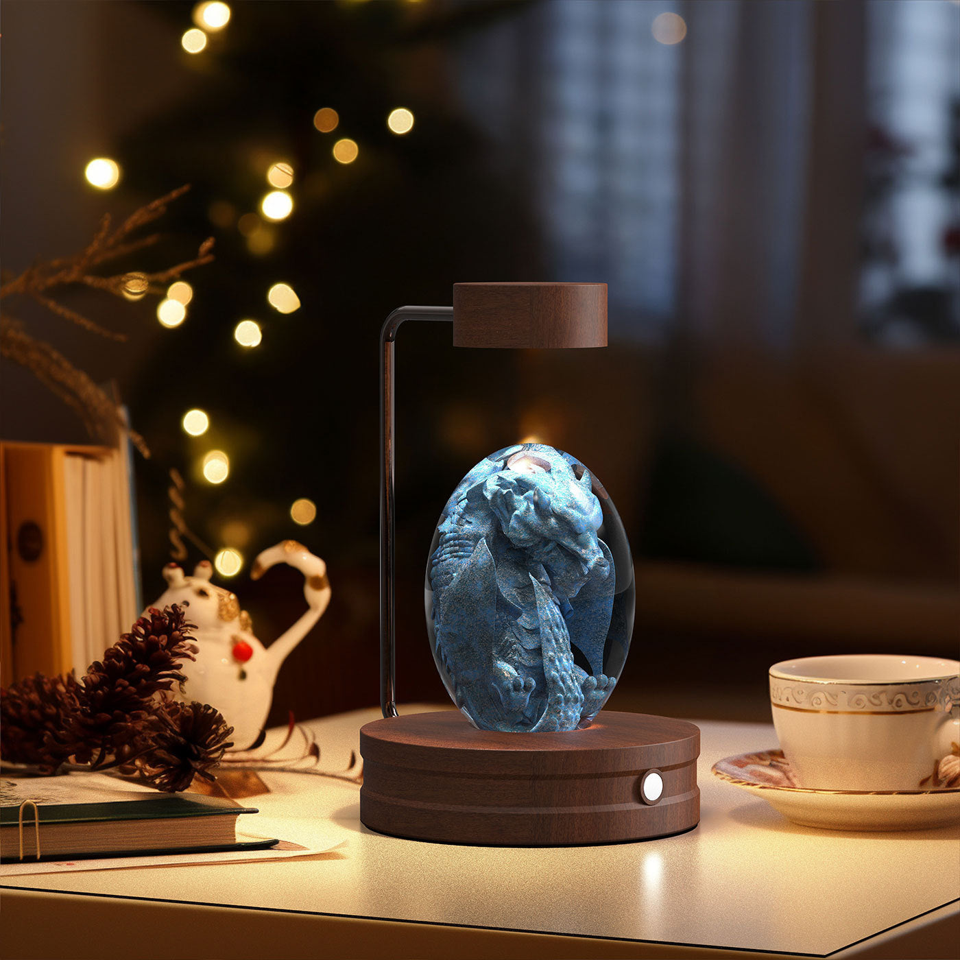 Crystal Ball Cosmic Night Light USB Power Warm Bedside Light