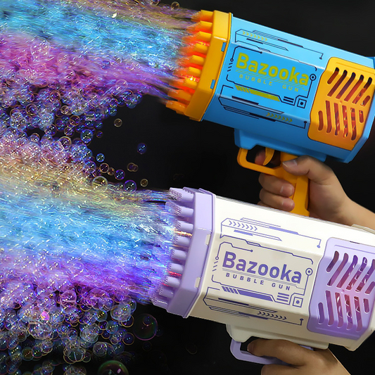 Bubble Gun Rocket 69 Holes Soap Bubbles Machine